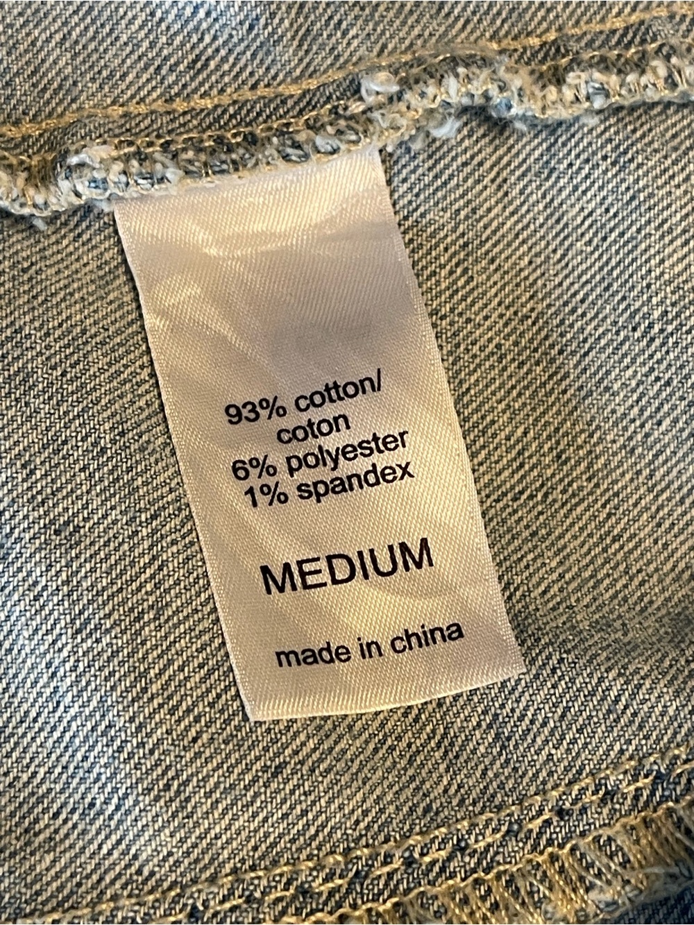 Maurices Light Wash Denim Vest with Cream Lace Trim - Picture 3 of 10